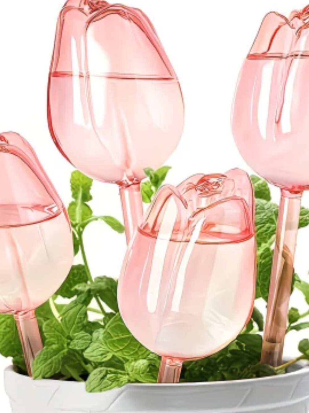 New-4pcs Pink Tulip Plant Watering Balls